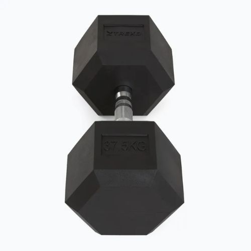 Pogumované činky TREXO Hex 37,5 kg