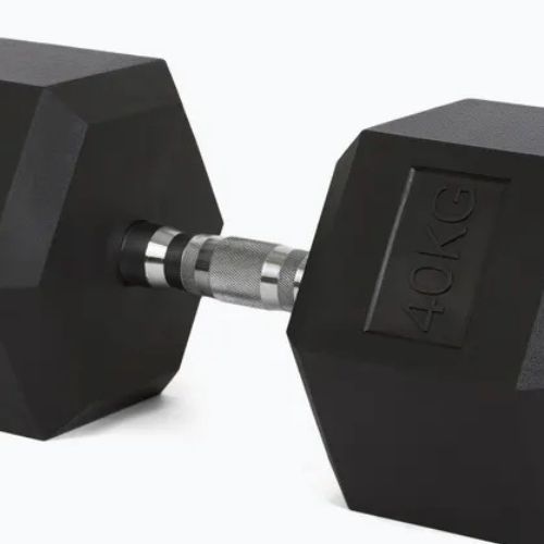Pogumované činky TREXO Hex 40 kg