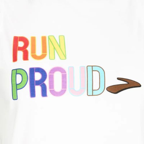 Dámske bežecké tričko Brooks Distance Graphic Tank white/rainbow/brow