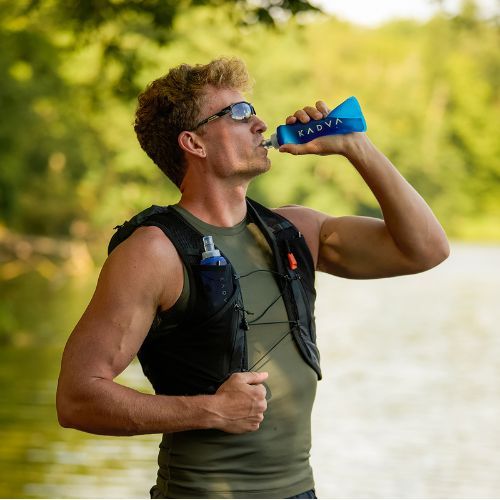 Fľaša Softflask KADVA Flowbie 250 ml blue