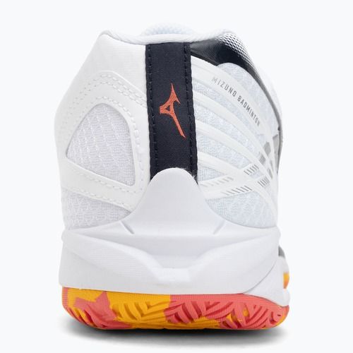 Bedmintonové topánky Mizuno Wave Claw 3 white/citrus/calypso coral