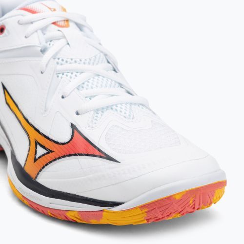 Bedmintonové topánky Mizuno Wave Claw 3 white/citrus/calypso coral