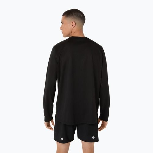 Pánske bežecké tričko longsleeve ASICS Fujitrail Logo LS performance black