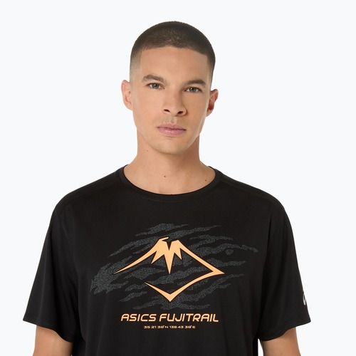 Pánske bežecké tričko ASICS Fujitrail Logo SS performance black