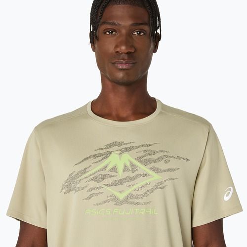 Pánske bežecké tričko ASICS Fujitrail Logo SS khaki