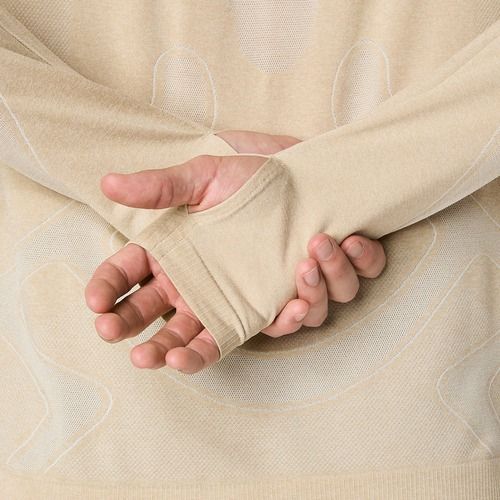 Pánske bežecké tričko longsleeve ASICS Road Seamless LS cream