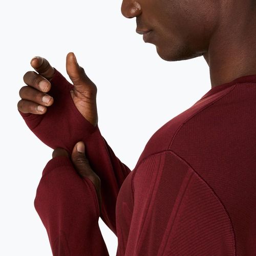 Pánske bežecké tričko longsleeve ASICS Road Seamless LS dark red planet