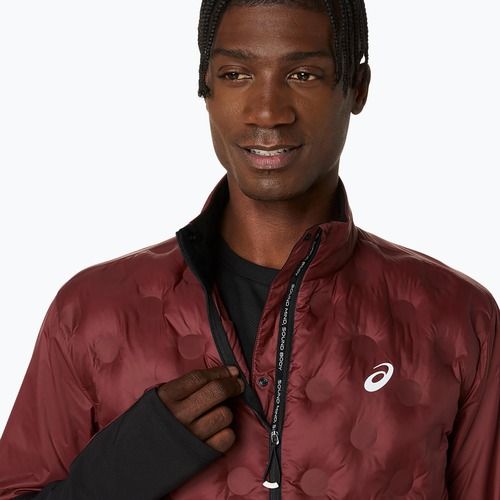 Pánska bežecká bunda ASICS Road Winter dark red planet