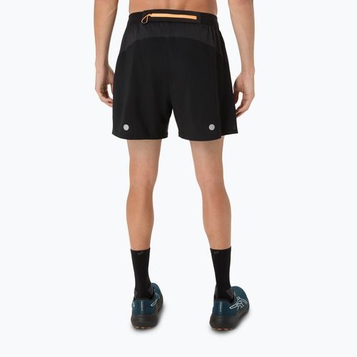 Pánske bežecké šortky ASICS Fujitrail All Over Print 5IN performance black