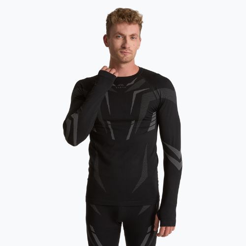 Komplet termoregulačnej pánskej bielizne KADVA ALPINESTEP COOLMAX THERMAL PRO DRY bezšvový čierny