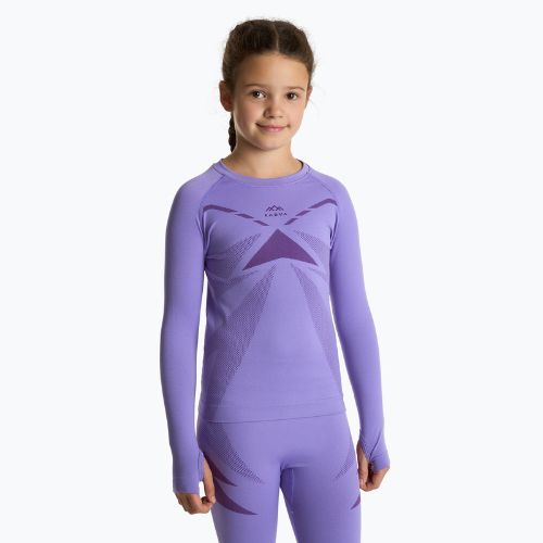 Komplet termoregulačnej bielizne pre deti KADVA ALPINESTEP THERMO LIGHT PLUS bezšvový fialový