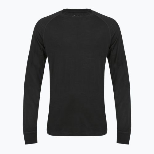 Pánska termo mikina 100% WOOLCANO MERINO TOP0538 black