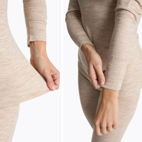 Dámska termo bielizeň WOOLCANO Merino 100% SET0543 beige