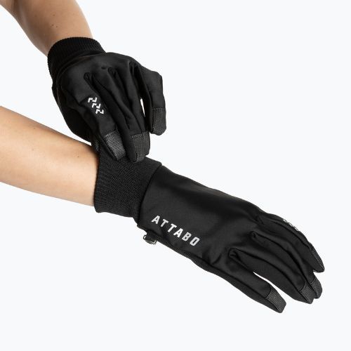 Cyklistické rukavice ATTABO LOREEF GLOVES vetruodolné zateplené black