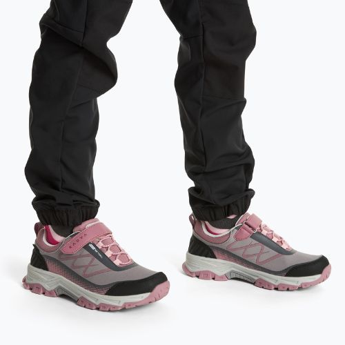 Detské trekingové topánky Kadva Rocky Trail Low WaterProof Softshell gray / pink