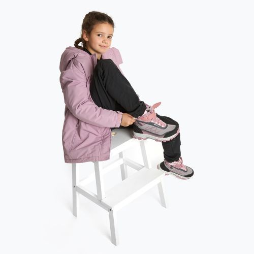 Detské trekingové topánky KADVA Rocky Trail Mid WaterProof Softshell gray / pink