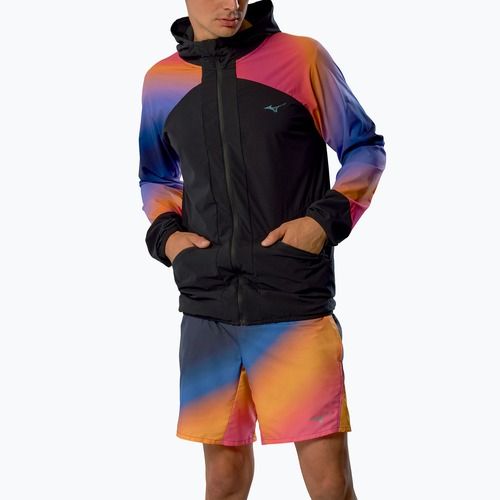 Pánska bežecká bunda Mizuno Active Alpha Hodded yuuyake