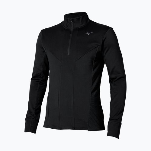 Pánske bežecké tričko longsleeve Mizuno Active Warm Half Zip black