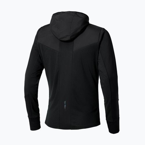 Pánska bežecká bunda Mizuno Warmalite Hybrid Full Zip Hooded black