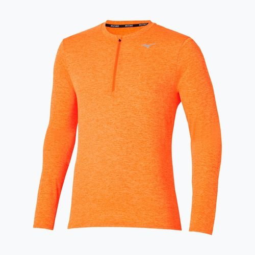 Pánske bežecké tričko longsleeve Mizuno Core Impulse Half Zip Tee tangelo