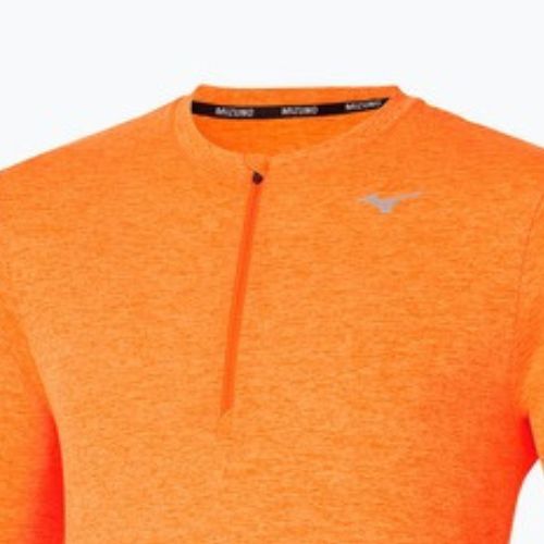 Pánske bežecké tričko longsleeve Mizuno Core Impulse Half Zip Tee tangelo