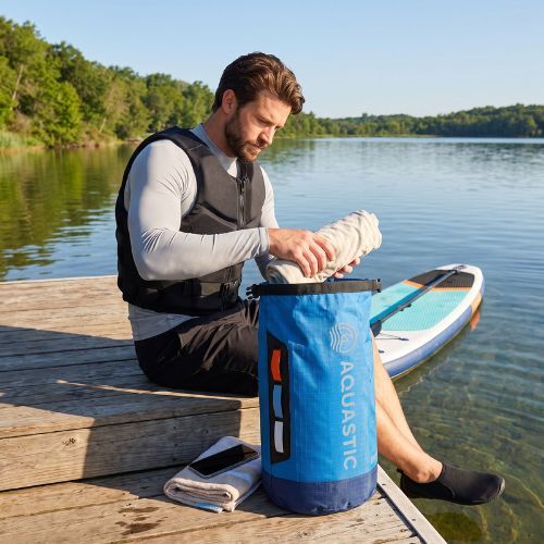 Vodotesný vak AQUASTIC Dry Bag 13 l Nylon/TPU blue