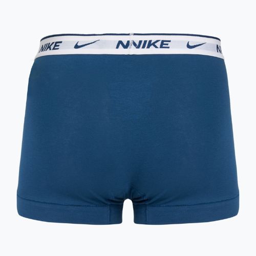 Pánske boxerky Nike Everyday Cotton Stretch Trunk 3 pary light armry blue/blue force/white waistband