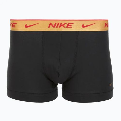 Pánske boxerky Nike Everyday Cotton Stretch Trunk 3 pary blk/university red/wheat gold/black high shine wb