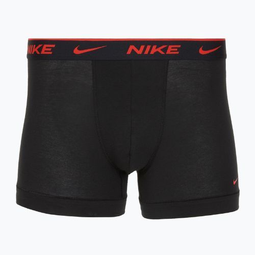 Pánske boxerky Nike Everyday Cotton Stretch Trunk 3 pary black lig crim/des och/deep night logo waistband