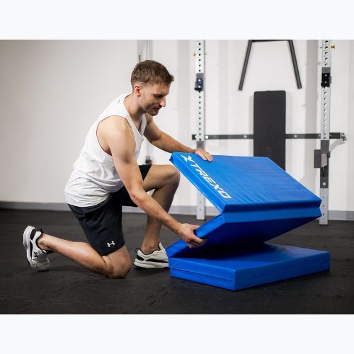 Skladací gymnastický matrac TREXO 195 x 80 x 5 cm blue