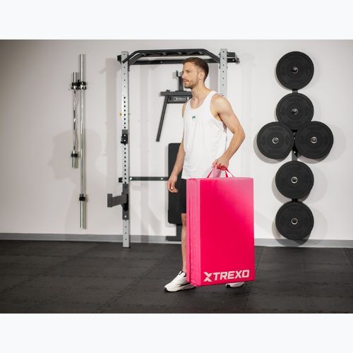 Skladací gymnastický matrac TREXO 195 x 80 x 5 cm pink