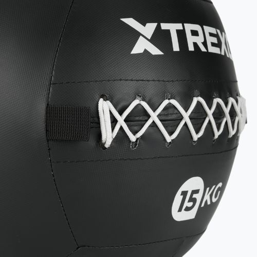 Medicimbalová lopta XTREXO Wall Ball 15 kg black