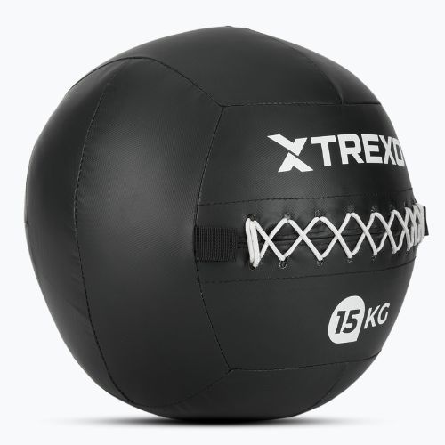 Medicimbalová lopta XTREXO Wall Ball 15 kg black