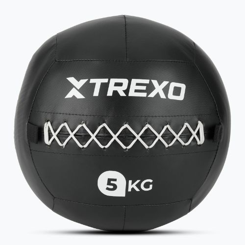 Medicimbalová lopta TREXO Wall Ball 5 kg black