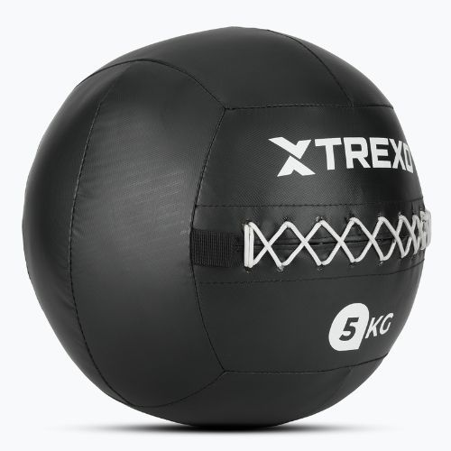 Medicimbalová lopta XTREXO Wall Ball 5 kg black