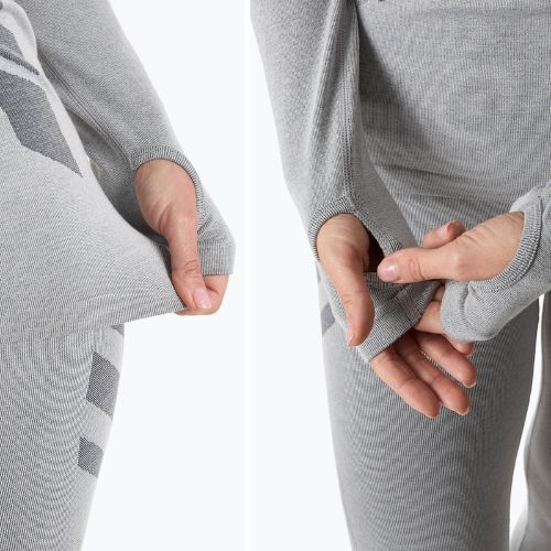 Dámska termoaktyvna mikina KADVA ALPINESTEP BAMBOO THERMO LIGHT PLUS bezšvová šedá