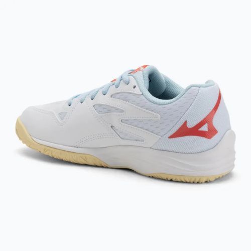 Dámske volejbalové topánky Mizuno Thunder Blade Z white/calypso coral/pale banana