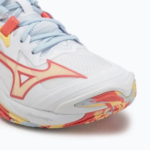 Dámske volejbalové topánky Mizuno Wave Lightning Z8 Mid white/calypso coral/pale banana