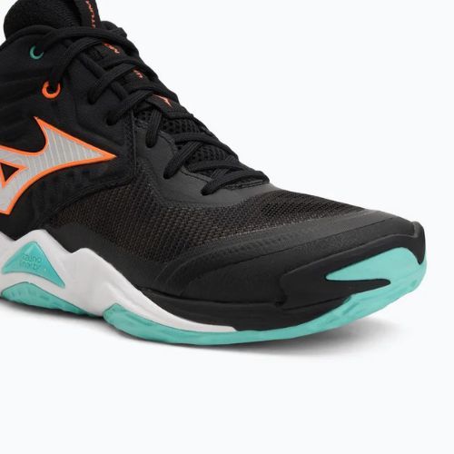 Volejbalové topánky Mizuno Wave Momentum Elite Mid black/tangelo/ice green