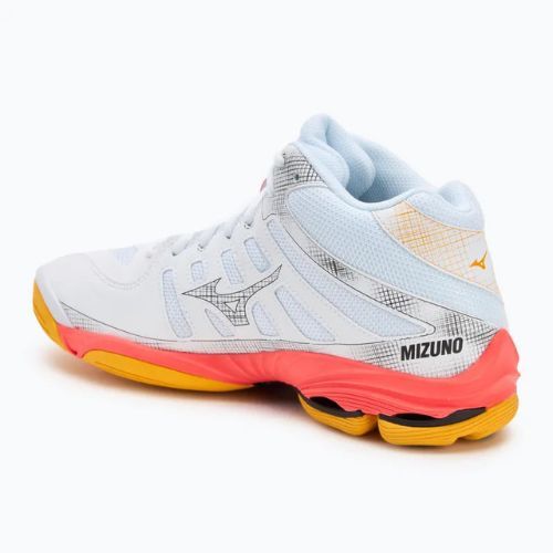 Volejbalové topánky Mizuno Wave Voltage 2 Mid white/fiery coral 2/citrus