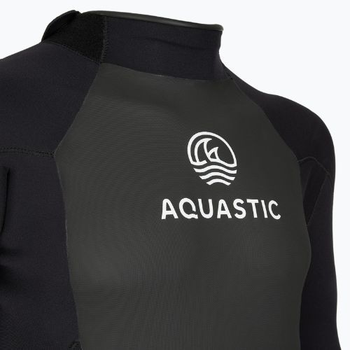Pánsky neoprén na surfovanie AQUASTIC z neoprénu 4/3 mm WAVEY black