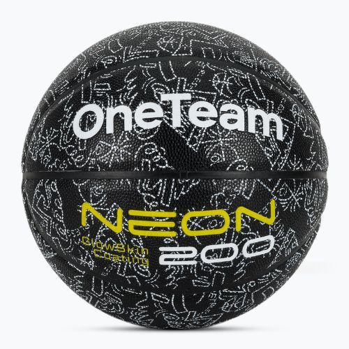 Basketbalová lopta OneTeam Black neon size 7