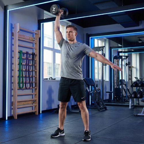 Gumová liatinová činka XTREXO Pro 8 kg black