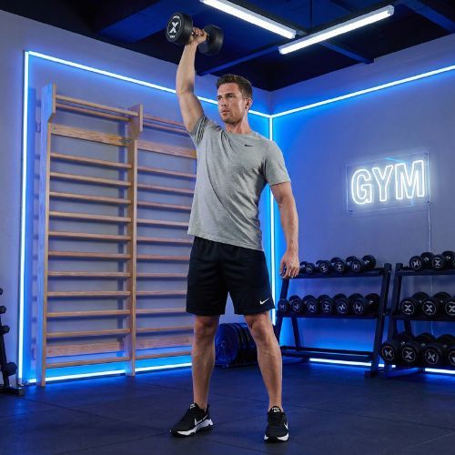 Gumová liatinová činka XTREXO Pro 10 kg black