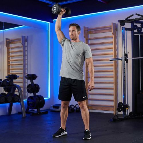 Gumová liatinová činka XTREXO Pro 12 kg black