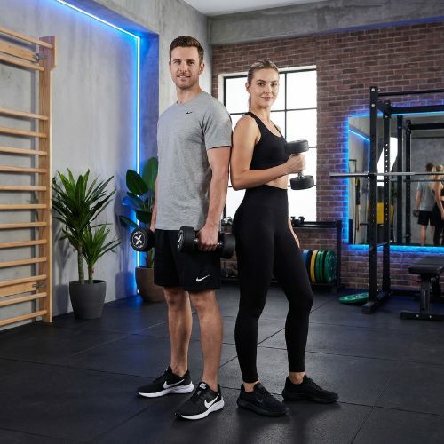 Gumová liatinová činka XTREXO Pro 12 kg black