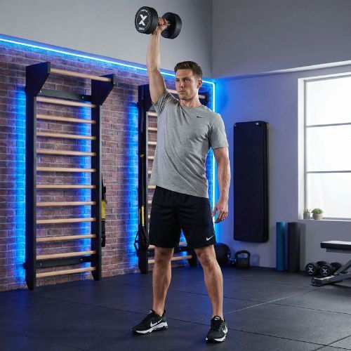 Gumová liatinová činka XTREXO Pro 20 kg black