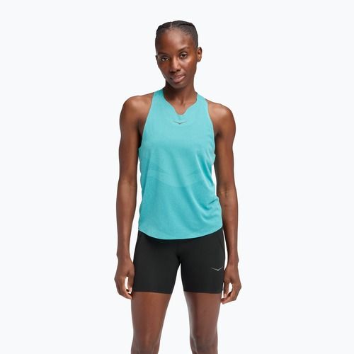 Dámske bežecké tričko HOKA Race Day Singlet cielo blue