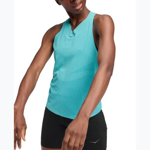Dámske bežecké tričko HOKA Race Day Singlet cielo blue