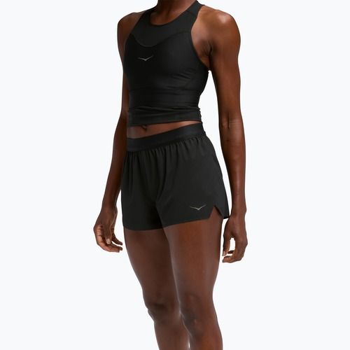 Dámske bežecké šortky HOKA Race Day Split black